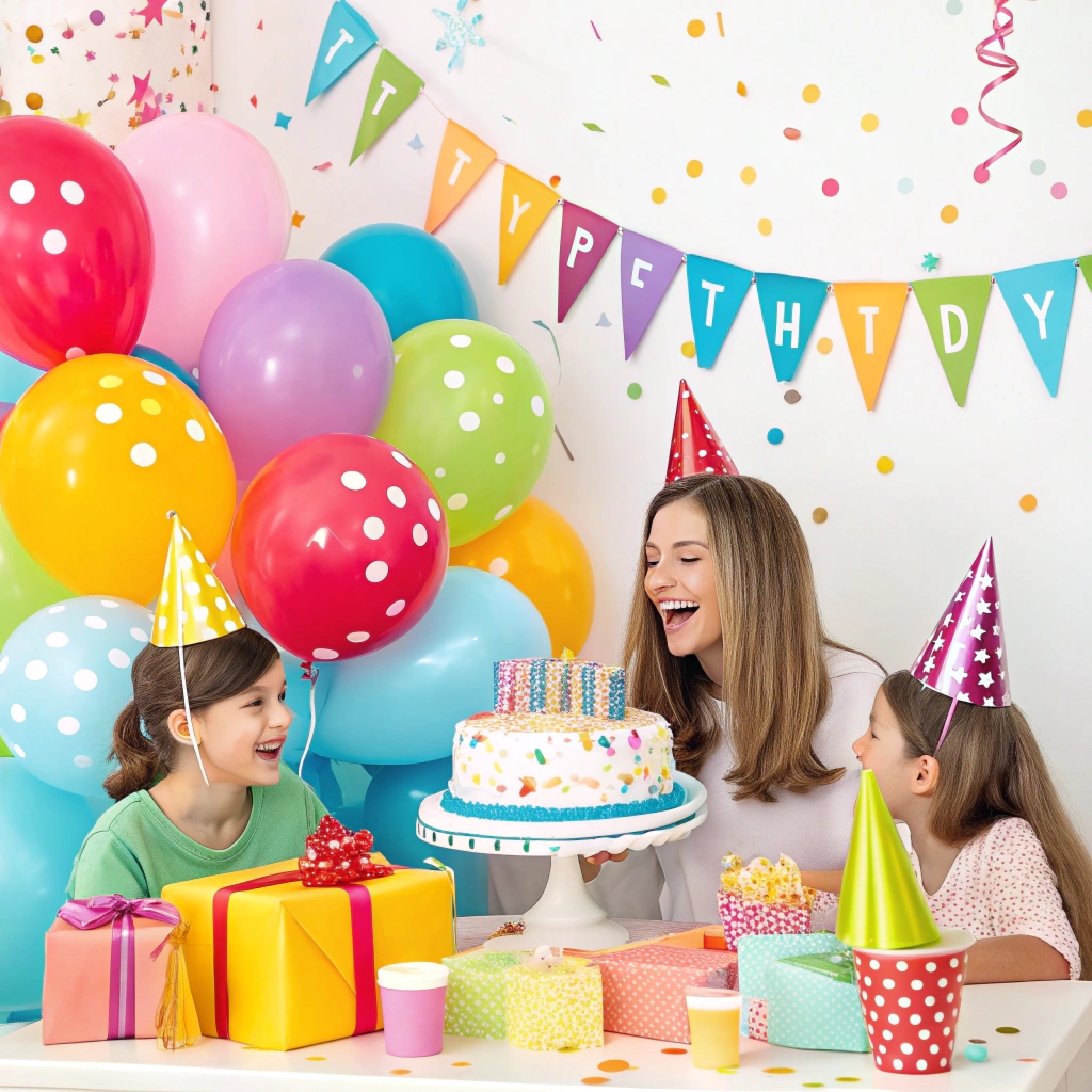 Close-up of party decorations