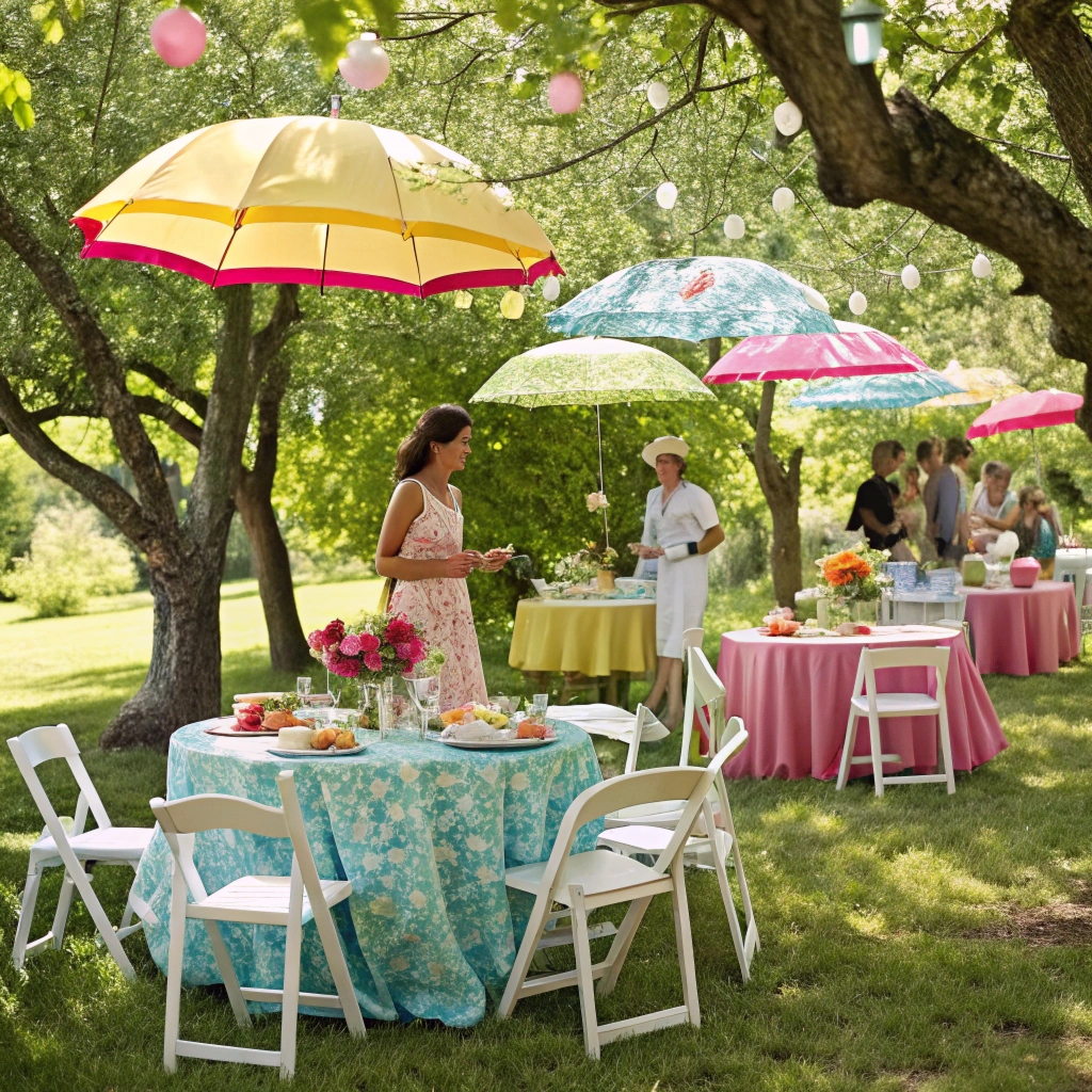 Styled party table with balloons